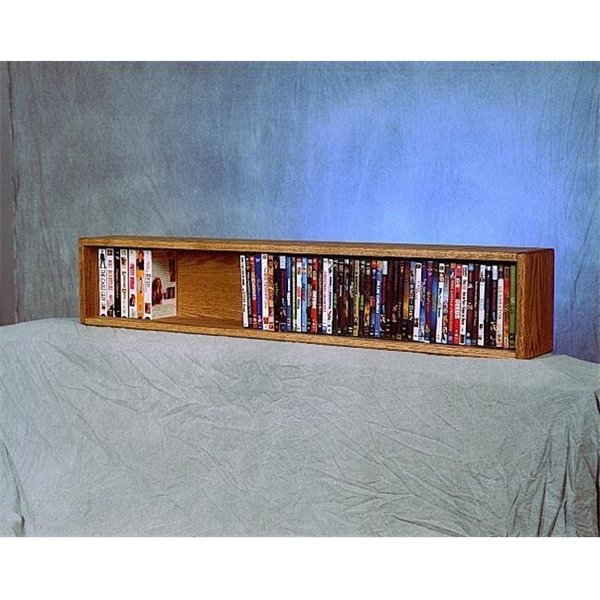 Wood Shed Wood Shed 110-4 W Solid Oak Wall or Shelf Mount DVD-VHS tape-Book Cabinet 110-4 W